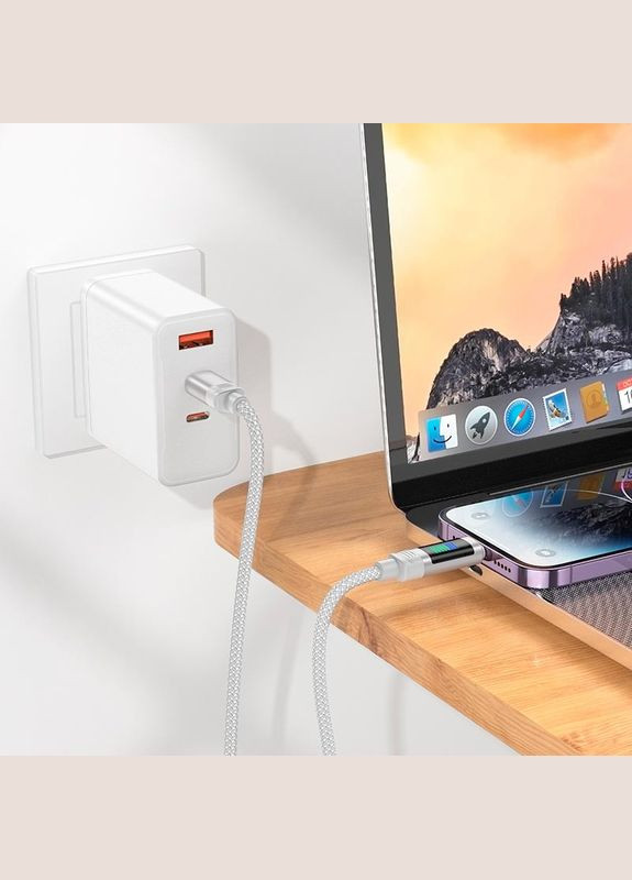 Кабель для зарядки Lightning Type-C для iphone / дріт, шнур тайп сі на лайтнінг зарядний кабель для айфона 1,2м Hoco (356099720)