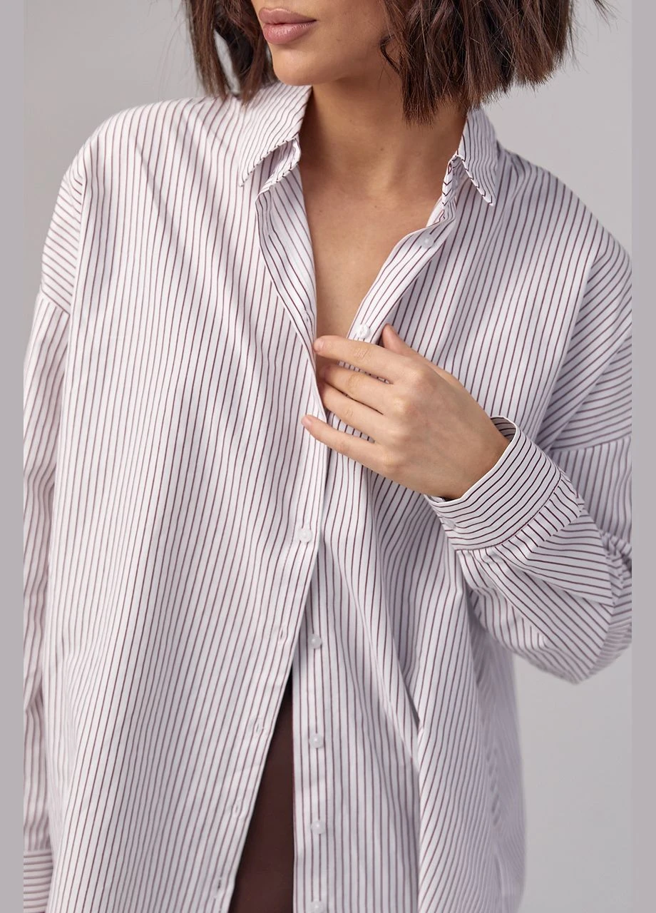 Коричневая классическая рубашка Lurex
