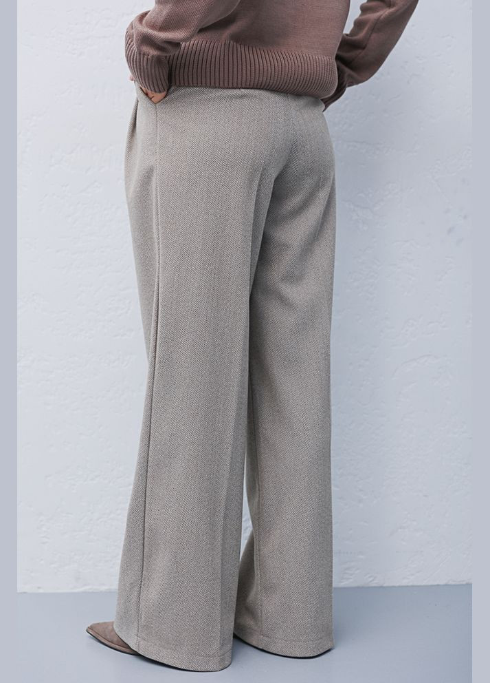 Жіночі теплі штани класичні темно-бежеві Arjen (289842526)