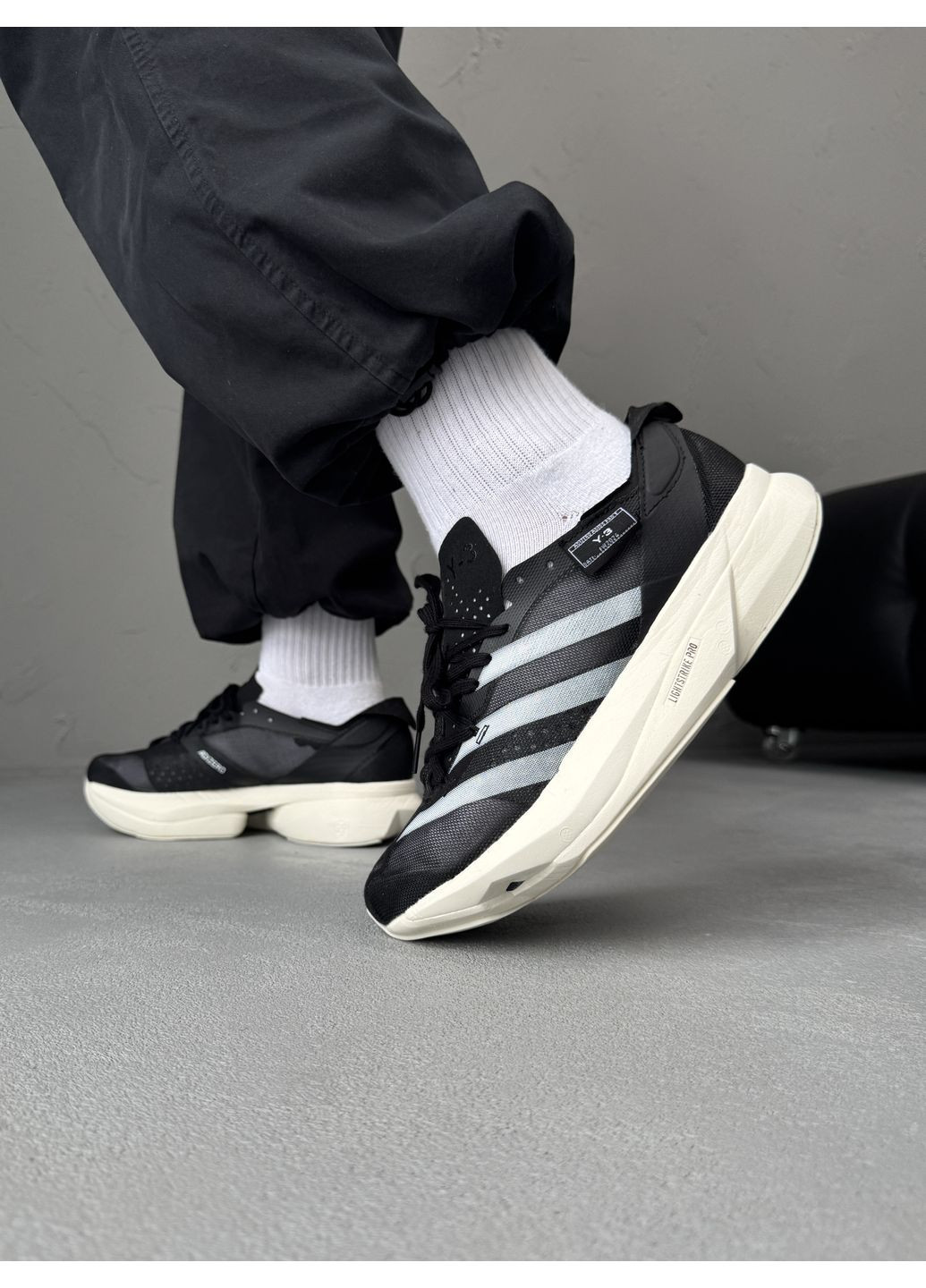 КРОСІВКИ ЖІНОЧІ ADIDAS ADIZERO ADIOS PRO 3.0 BLACK АДІДАС АДІЗЕРО No Brand чорні демісезони (368854874)