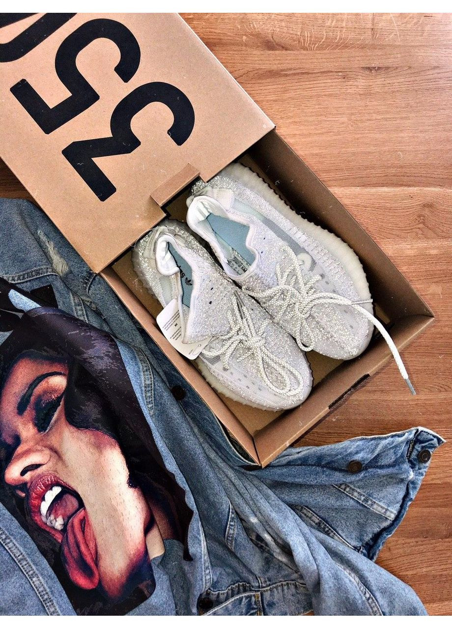 КРОСІВКИ ЖІНОЧІ ADIDAS YEEZY 350 V2 STATIC АДІДАС ІЗІ БУСТ No Brand білі демісезони (368883741)