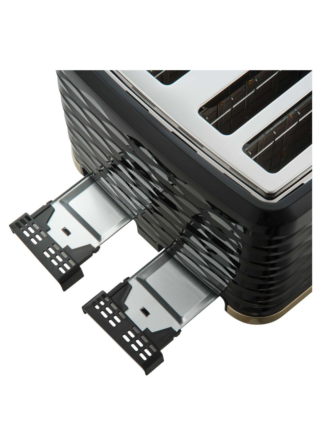 Тостер 1600Вт, підігрів, розморожування, 4 слоти, пластик, чорно-золотий Sencor (370616909)