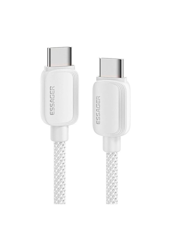 Дата-кабель USB-C to USB-C 2.0м 100W white (ek20083) Essager USB-C to USB-C 2.0m 100W white (391782199)