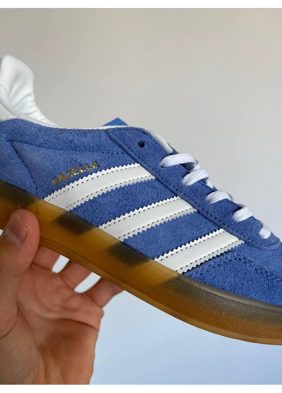 КРОСІВКИ ЖІНОЧІ ADIDAS GAZELLE INDIOR SHOES BLUE АДІДАС ГАЗЕЛЬ No Brand білі демісезони (368884841)