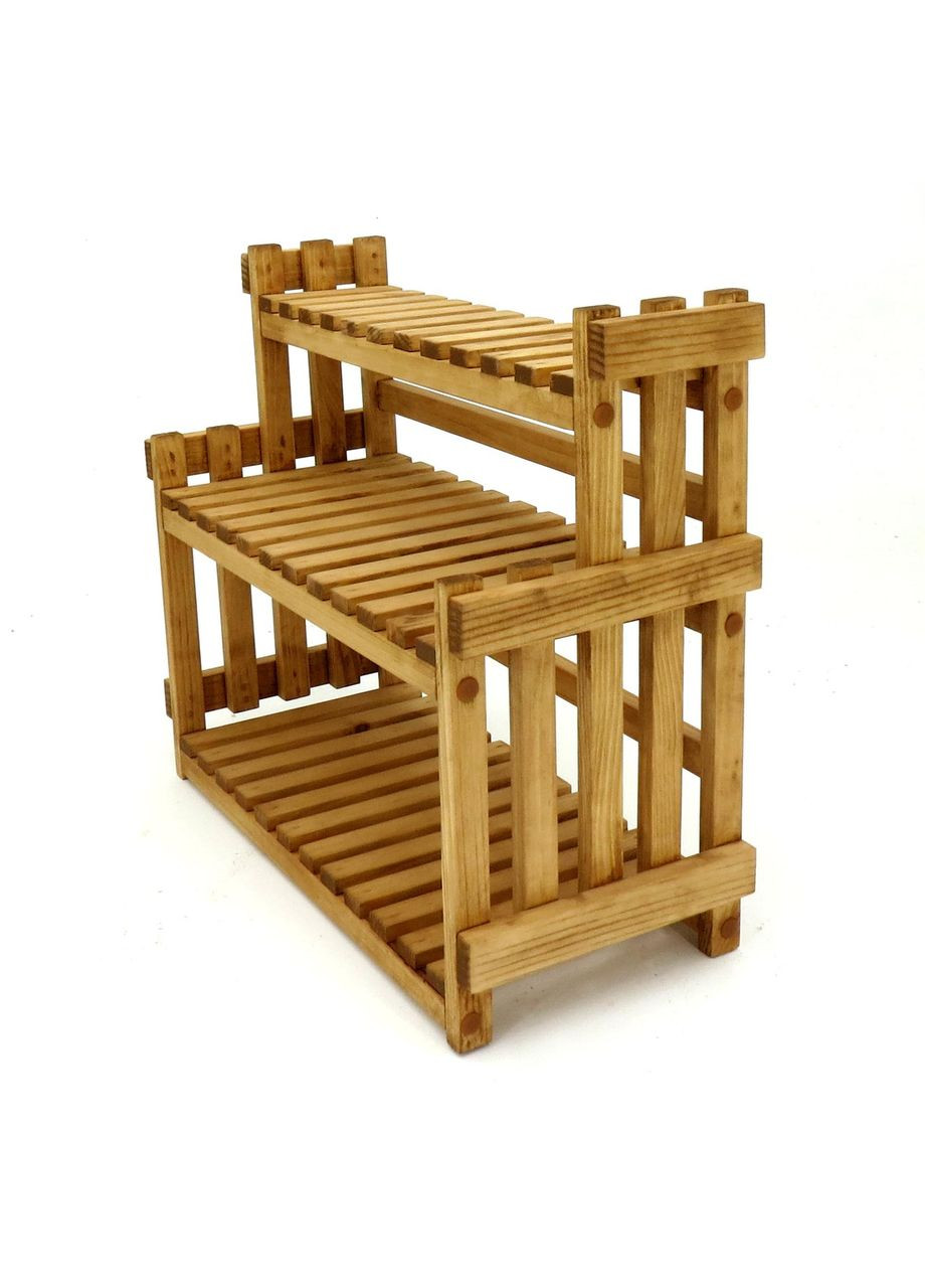 Підставка для квітів з дерева Норенія 37 мускат (ЦВП-374507) No Brand (328226518)