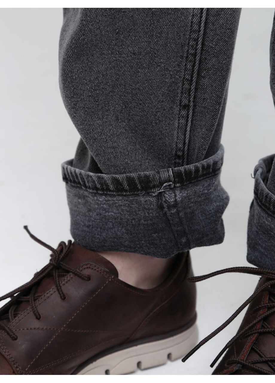 Джинси чоловічі утеплені сірі на флісі слім JEANSclub Slim (365813766)