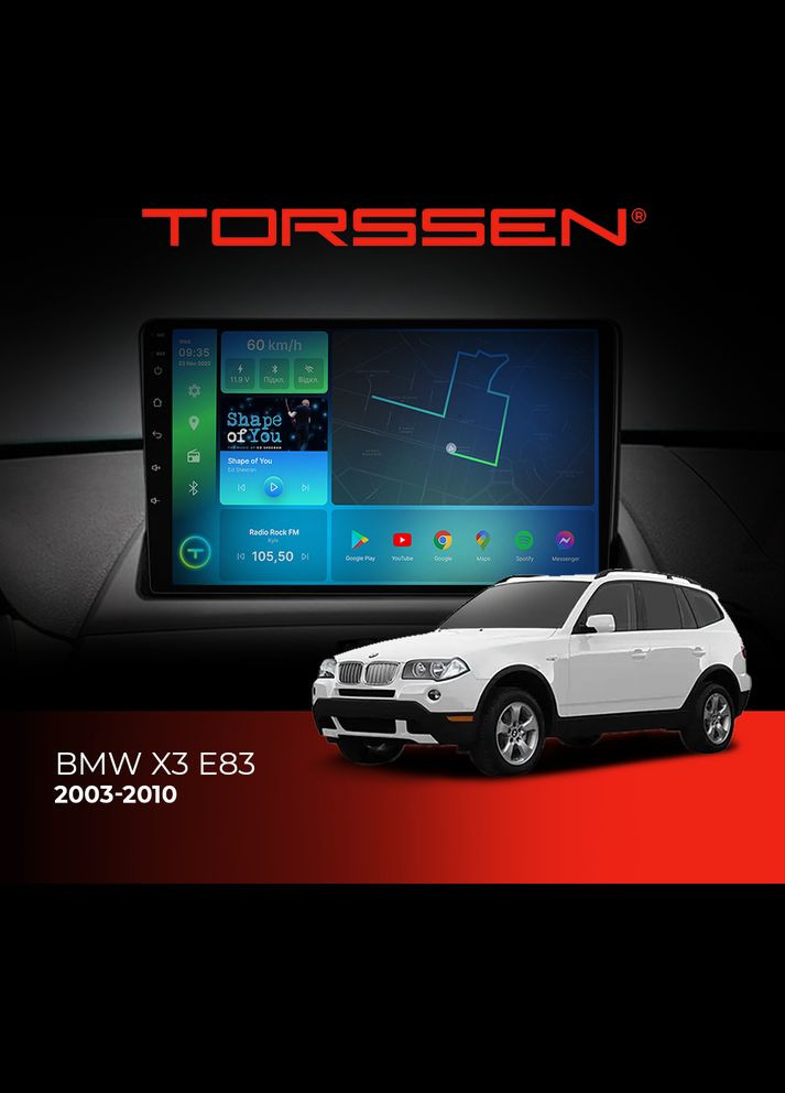 Штатная магнитола BMW X3 E83 03-10 FL9 4+64Gb 4G Carplay DSP Torssen (307088224)