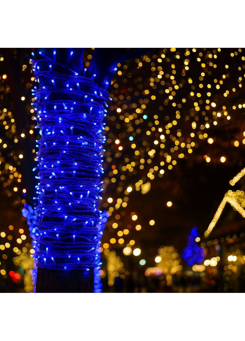 Гірлянда Нитка 30 м 300 LED білий провід для вулиці та приміщень святкове освітлення декор Garlando (370432204)