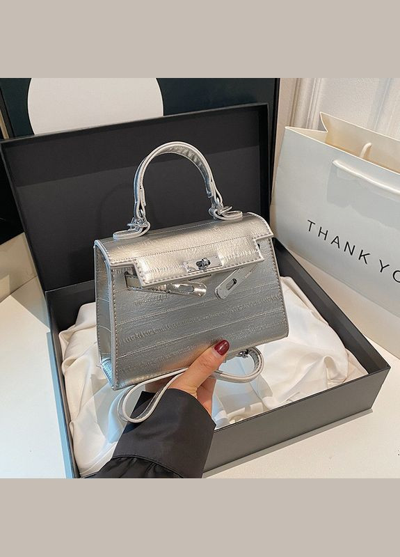 Женская сумка 3603 кросс-боди на ремешке серая No Brand (313235526)