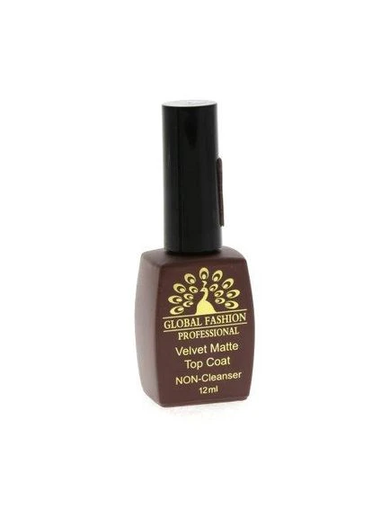 Топ для гель-лака матовый Velvet Matte Top Coat Non-Cleancer, 12 мл Global Fashion (376993677)