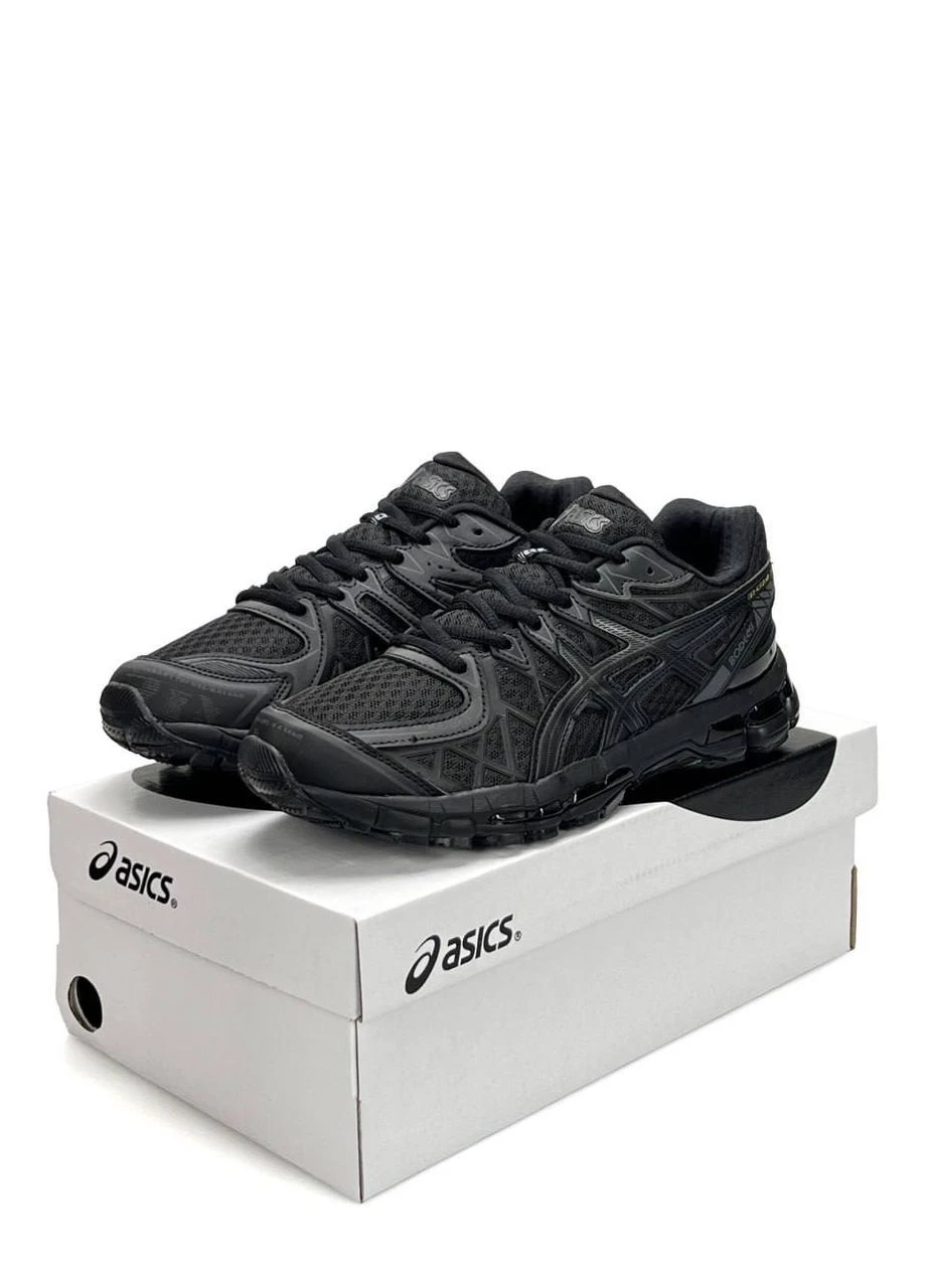 Чорні кросівки чоловічі демісезон Asics GEL-KAYANO 20 All Black