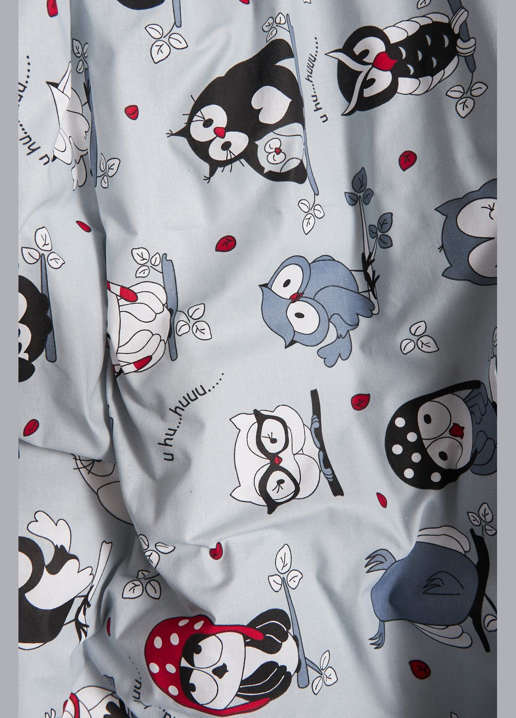 Комплект постільної білизни Бязь Gold Люкс «» двоспальний 175х210 наволочки 4х50х70 (MS-820005468) Moon&Star Owls Gray (296910046)