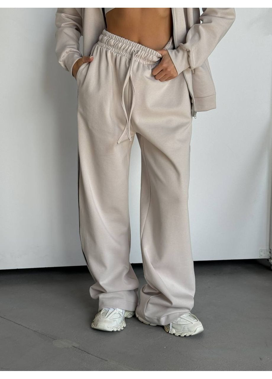 Женский костюм с вышивкой Lacky Girl из премиальной ткани, модель 075 DK/DL Мода без кордонів (355076558)