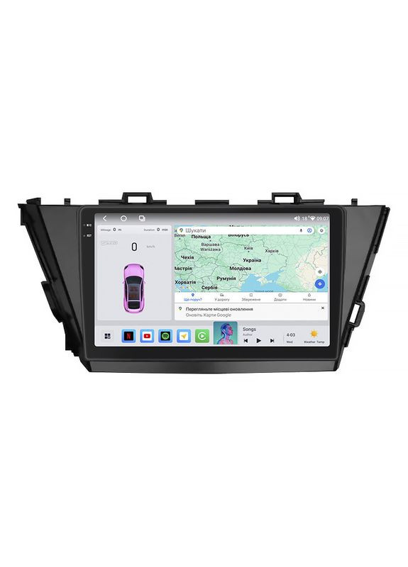 Штатна магнітола 9" для Toyota Prius v (+) I Рестайлінг (ZVW40/41) 2014-2021 4/64 QLED 360 Prime 3 шт. Lesko (336195435)