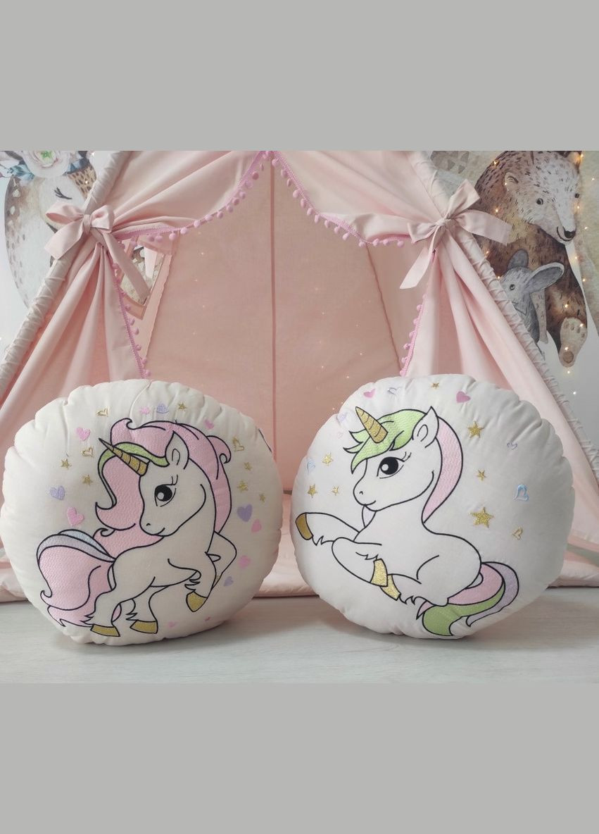 Вігвам БОН БОН Веселі єдинороги на пудрі. Повний комплект! No Brand (316221737)