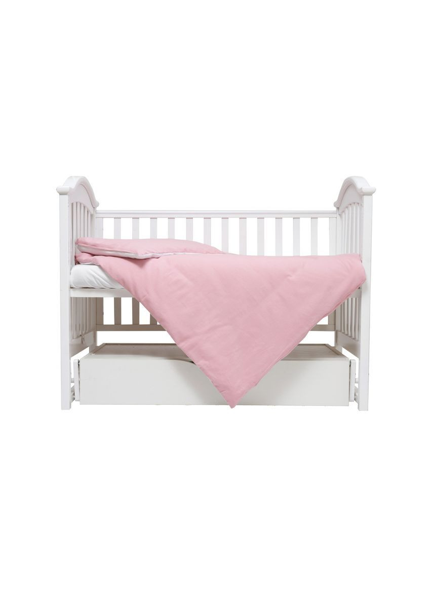 Комплект постільної білизни Comfort Soft, фланель, 3 предмети, пудровий з білим () Twins 3010-TS-24 (362184735)