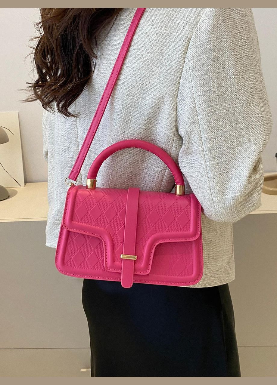 Жіноча сумка 4354 крос-боді рожева No Brand (290665321)
