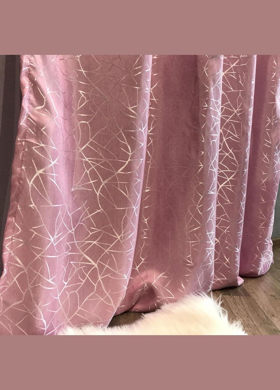 Набір штори для спальні Жаккард Рожевий 200x270 см (Е1011011B) No Brand (306633902)