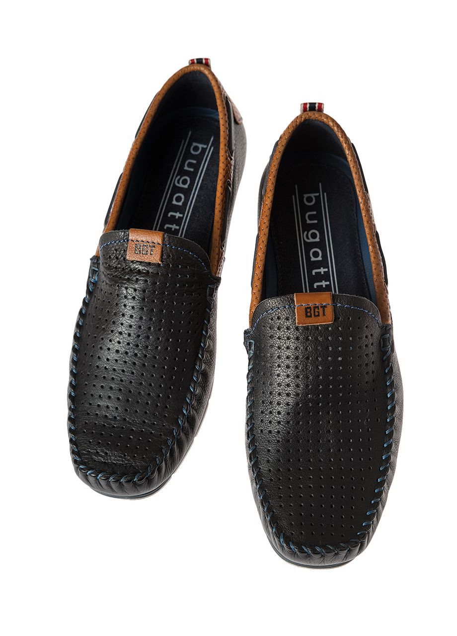 Синие мокасины мужские Bugatti