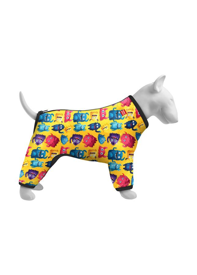 Вітровка для собак Clothes, малюнок "Мохнаті монстри", M35, 59-62 см, З 37-40 см WAUDOG (329436836)