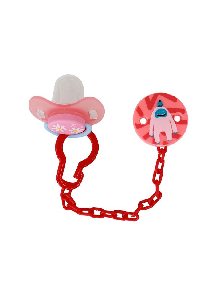 Дитячий набір Ланцюжок з пустушкою MGZ 0502(Red) з кришкою Megazayka (363205230)