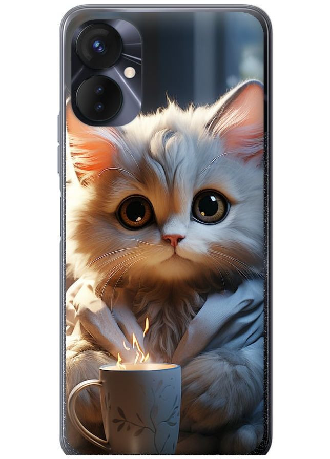 Силиконовый чехол 'White cat' для Endorphone Tecno Spark 9 Pro (265399369)