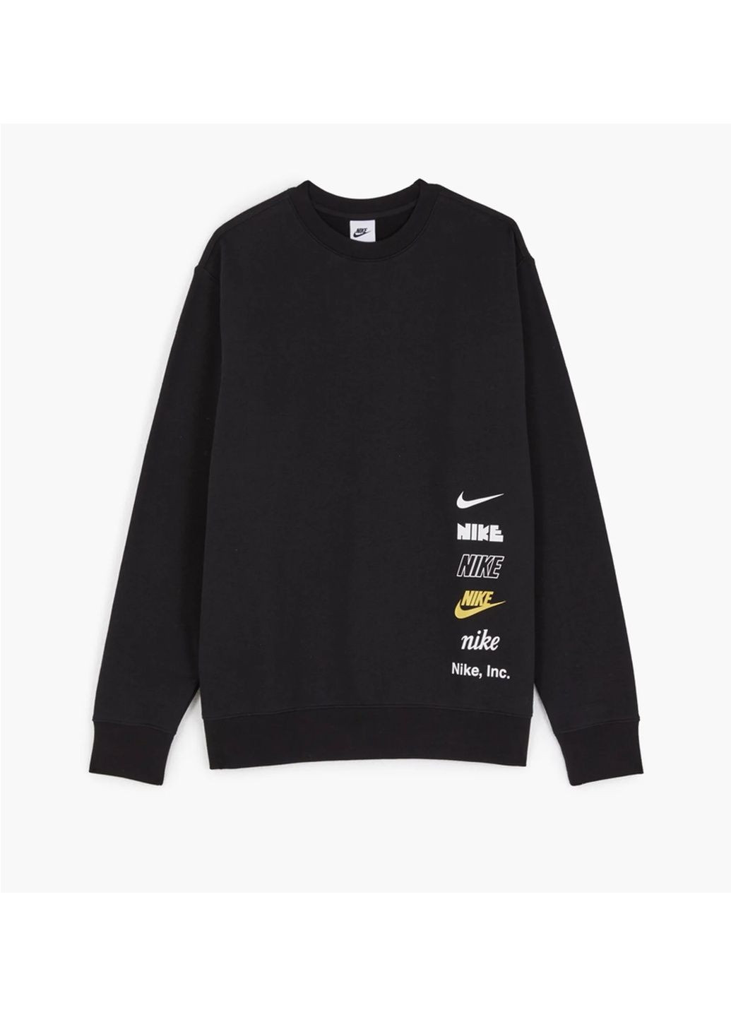 Свитшот мужской Sweat Crew Multi Logo Black Nike (364662682)