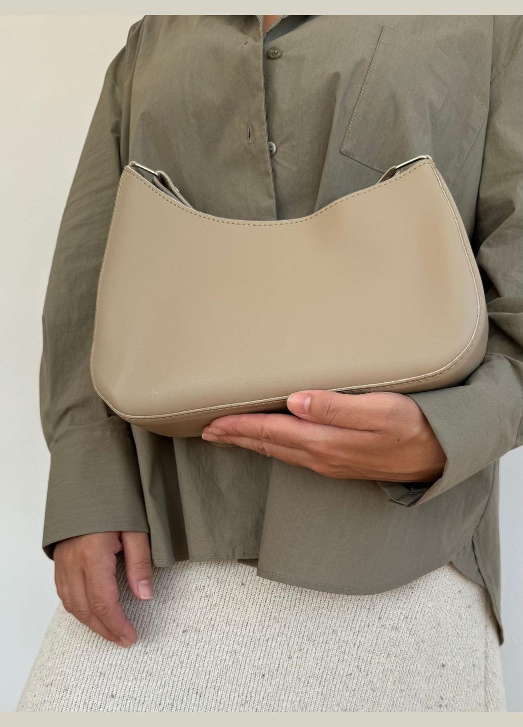 Стильна жіноча сумка Assel Poly Бежева Barbaris (302738544)