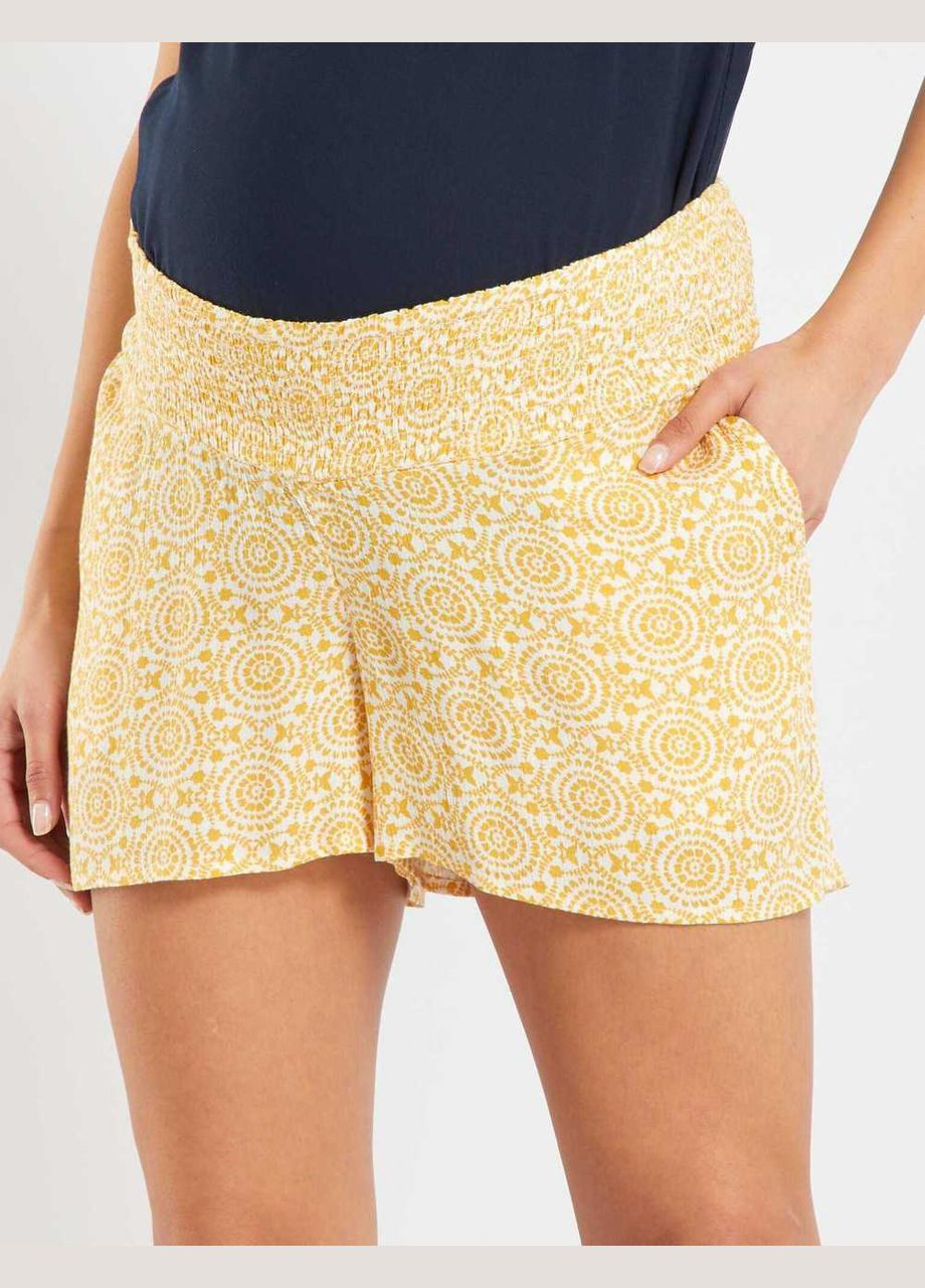 Шорты,молочный в желтые узоры, Kiabi (295943379)
