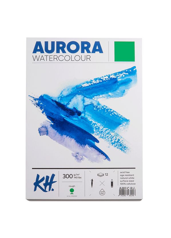 Альбом для акварелі Watercolour Rough A4 (21х29.7см) 300 г/м2 12 арк. крупне зерно Aurora (335393522)