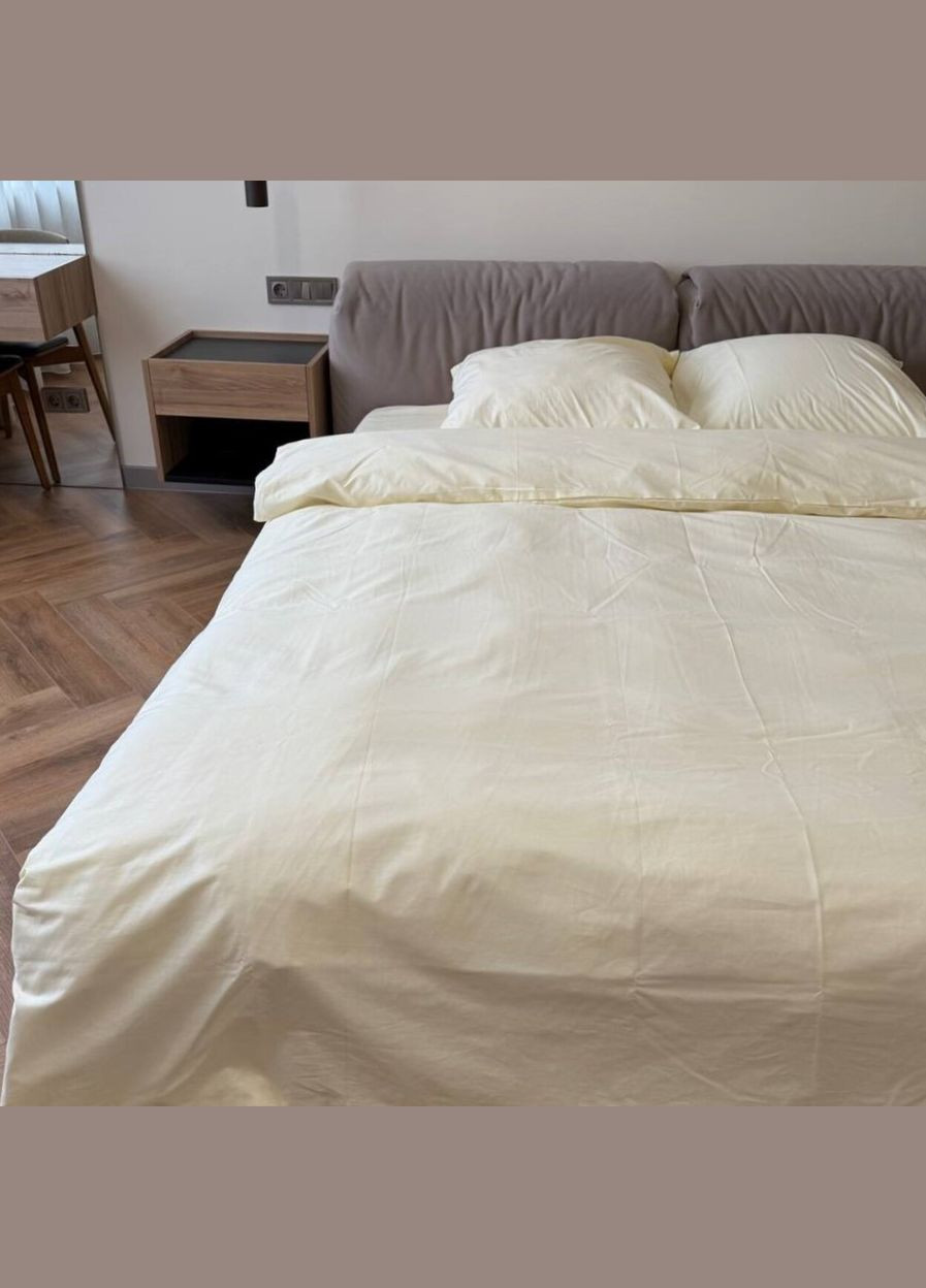 Постельное белье двуспальное евро молочное Ранфорс 890507 Ananasko (330823078)