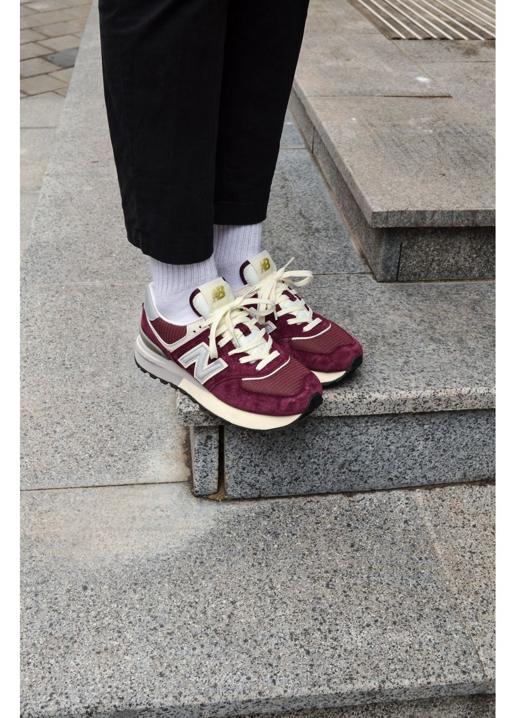 Комбіновані Осінні кросівки чоловічі new balance 574 legacy bordo нью беланс 574 No Brand