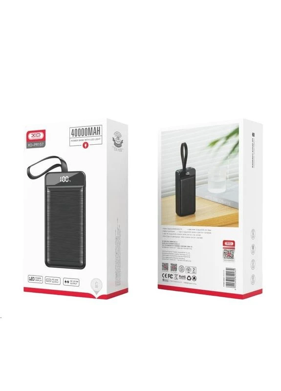 Зовнішній акумулятор 40000mAh Black (6920680829262) XO PR157 PD20W/QC22.5W (361348523)