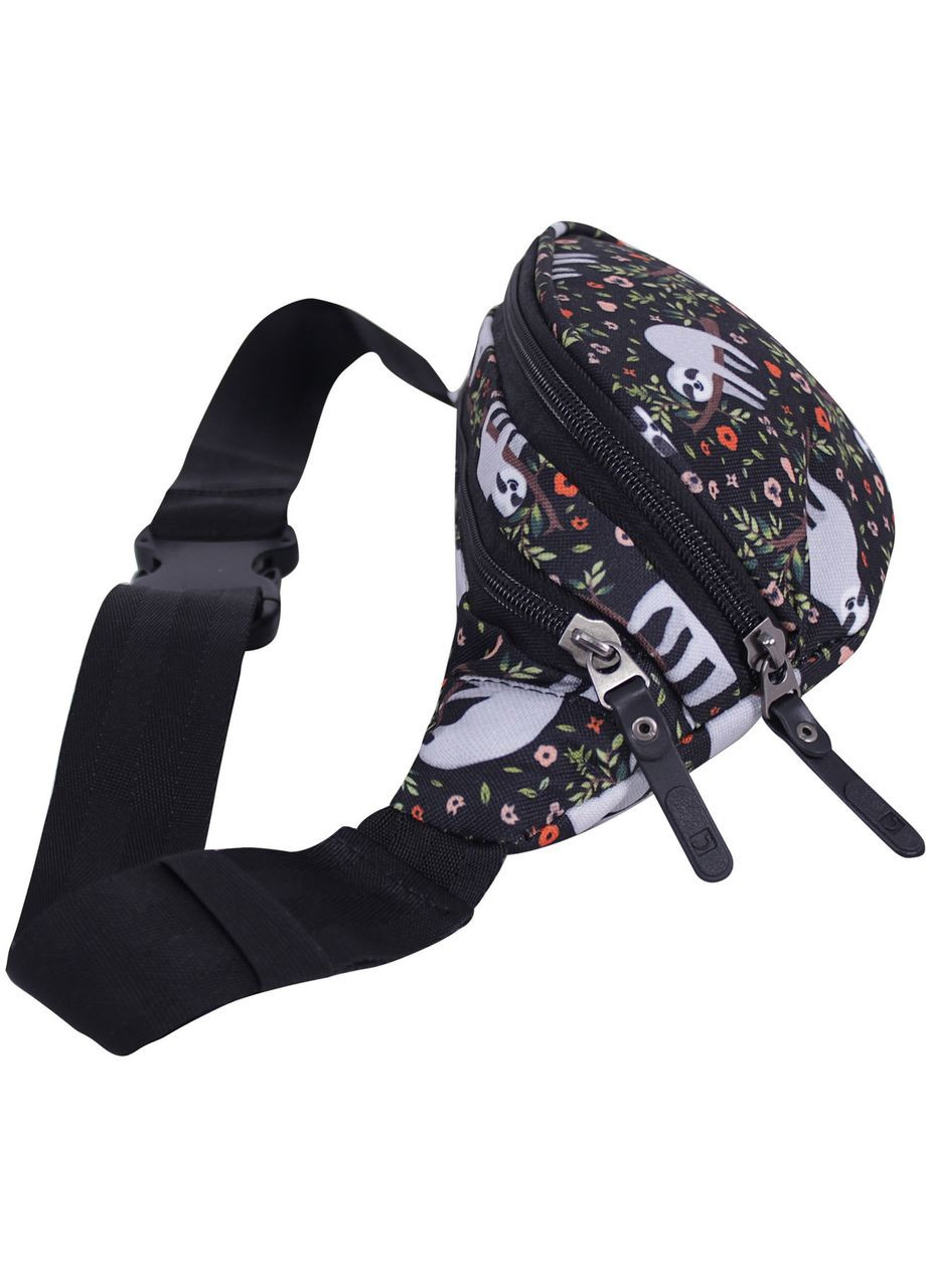 Женская текстильная бананка на пояс/через плечо с принтом "Ленивцы" Bella 2 л 743 (00202664) Bagland (298920761)