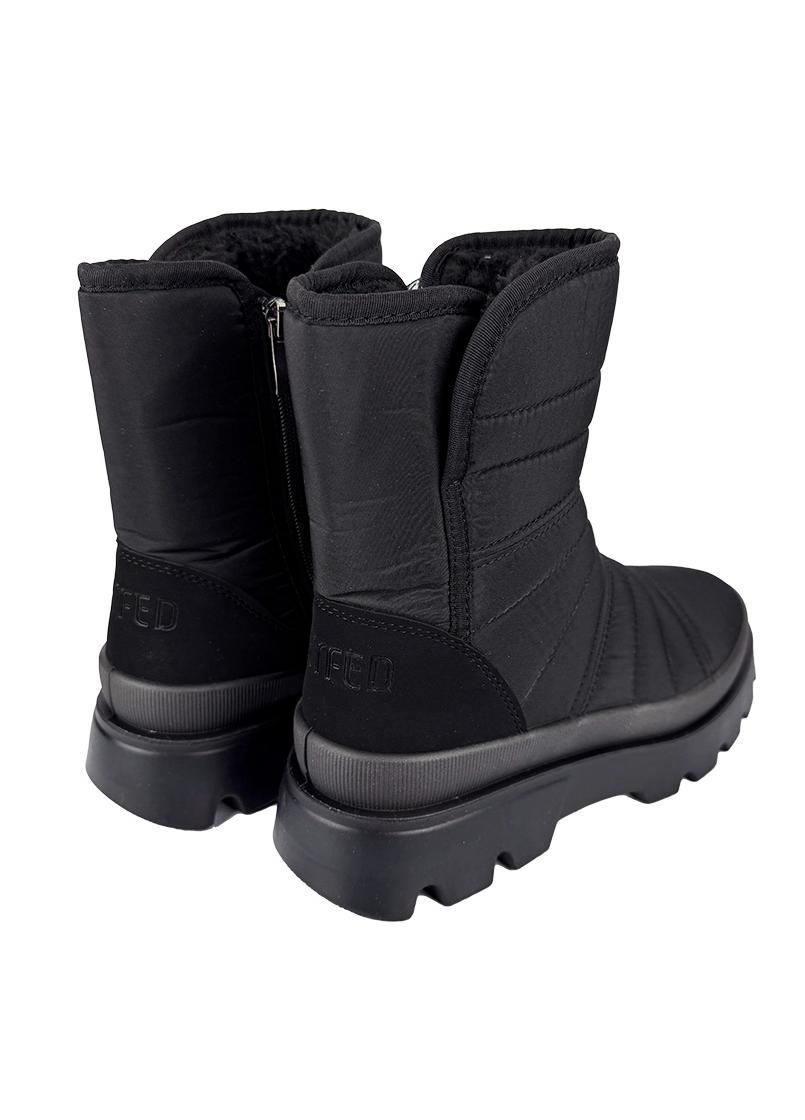 женские дутые сапоги на замку черные 50404-1 Progres