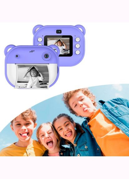 Детский фотоаппарат с мгновенной печатью и термопринтером AX-3111 фиолетовый No Brand (326800948)