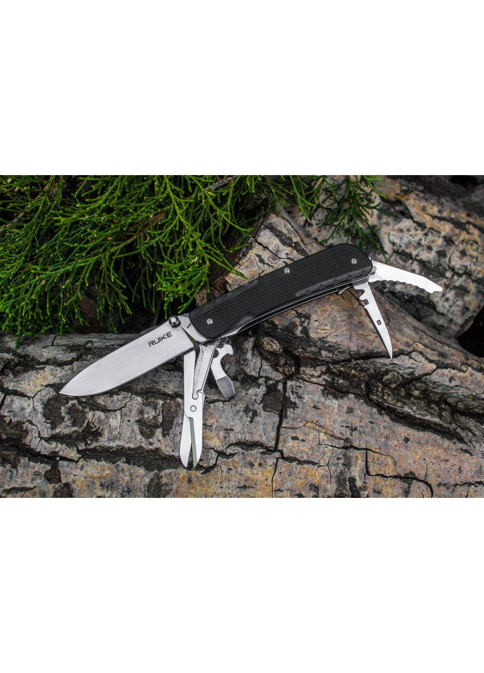 Багатофункціональний ніж Trekker LD31-B, туристичний, з лезом 85 мм, вага 181 г, з G10 рукояткою Ruike (393804011)