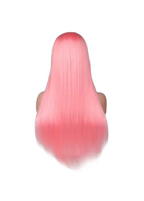 Перука рівна аніме з довгим чубчиком "Барбі" - 70см - Рожева No Brand (367165934)
