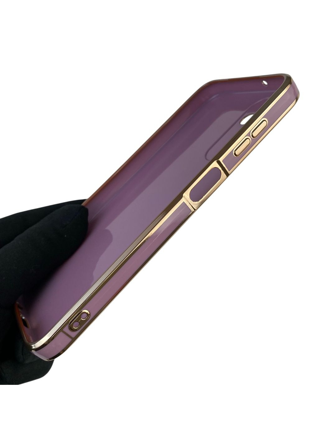 Чохол для Galaxy M14 5G (SM-M146) з кільцем MagSafe із золотою окантовкою на самсунг м14 чорничний gs1 Samsung (366229854)