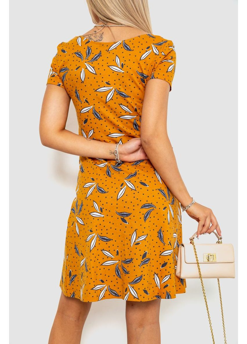 Коричнева сукня з повсякденним принтом, колір коричневий, 244r283 Ager