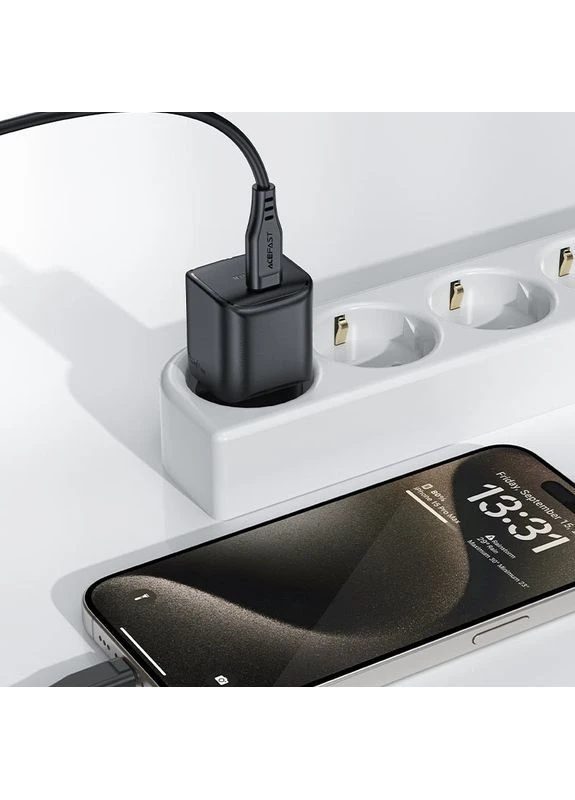 Зарядний пристрій USB-C 20W Gan A73 mini Fast Charger Black Acefast (396863209)