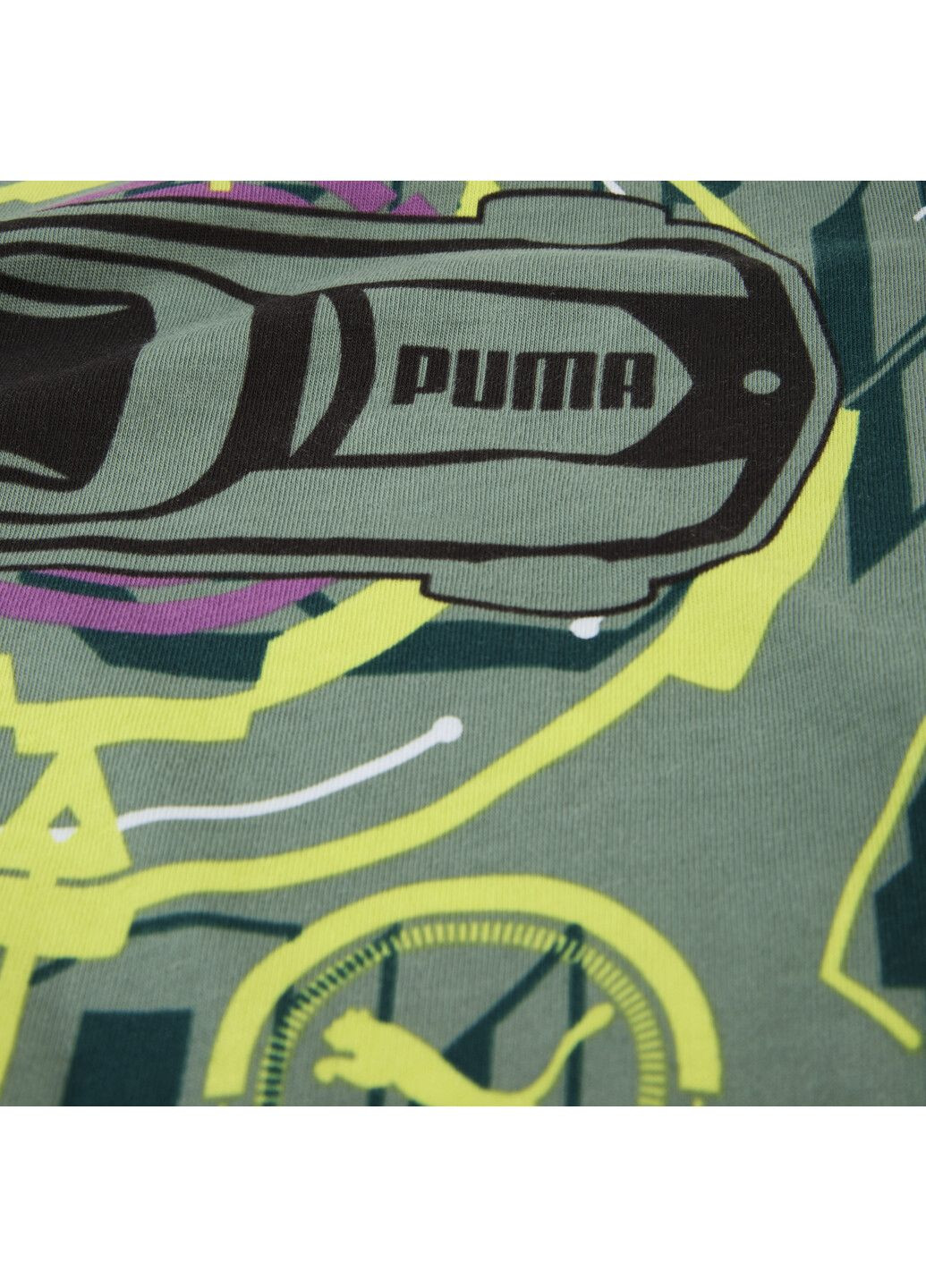 Зелена демісезонна дитяча футболка x hot wheels™ relaxed tee kids Puma