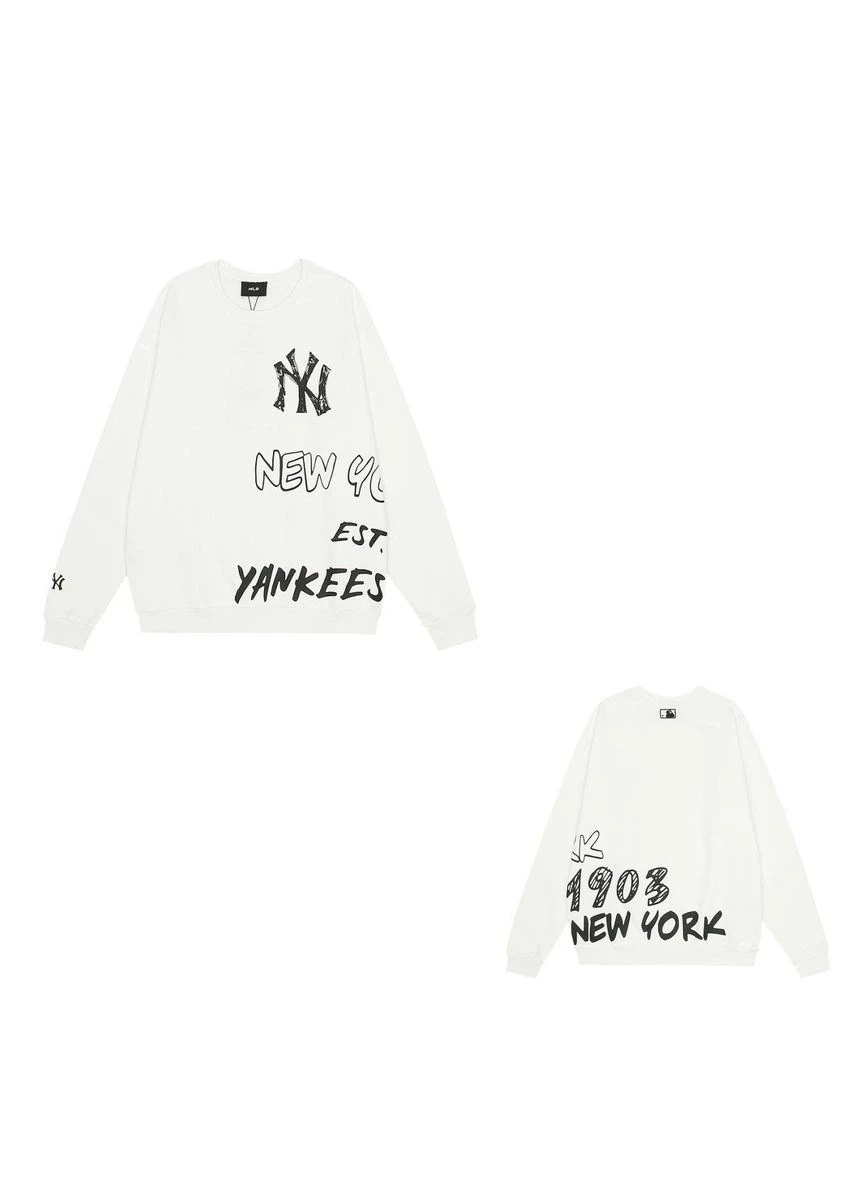 Білий чоловічий світшот ny new york yankees (382666759)