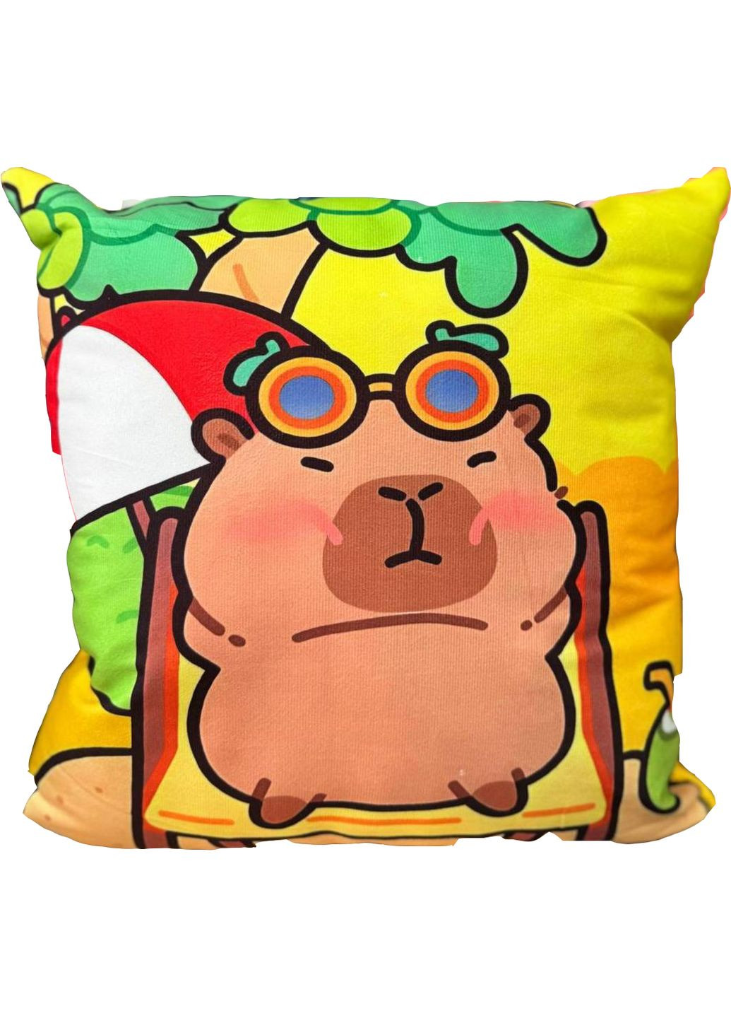 Подушка 3D Капибара "3186" 40х40 см No Brand (350349700)