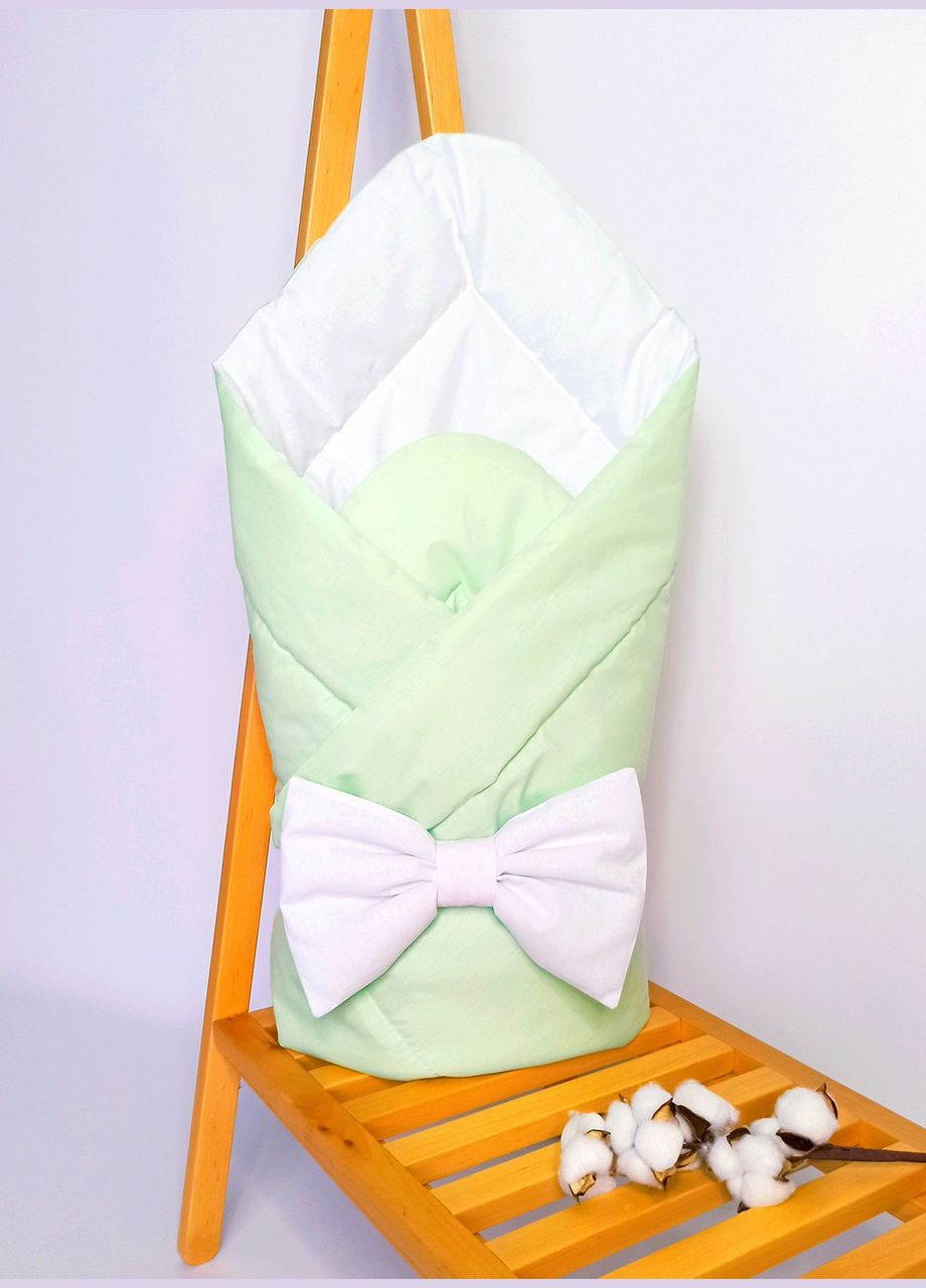 Конверт на виписку (ковдра) Салатова демі бязь 90x90 см Penetka (329146256)