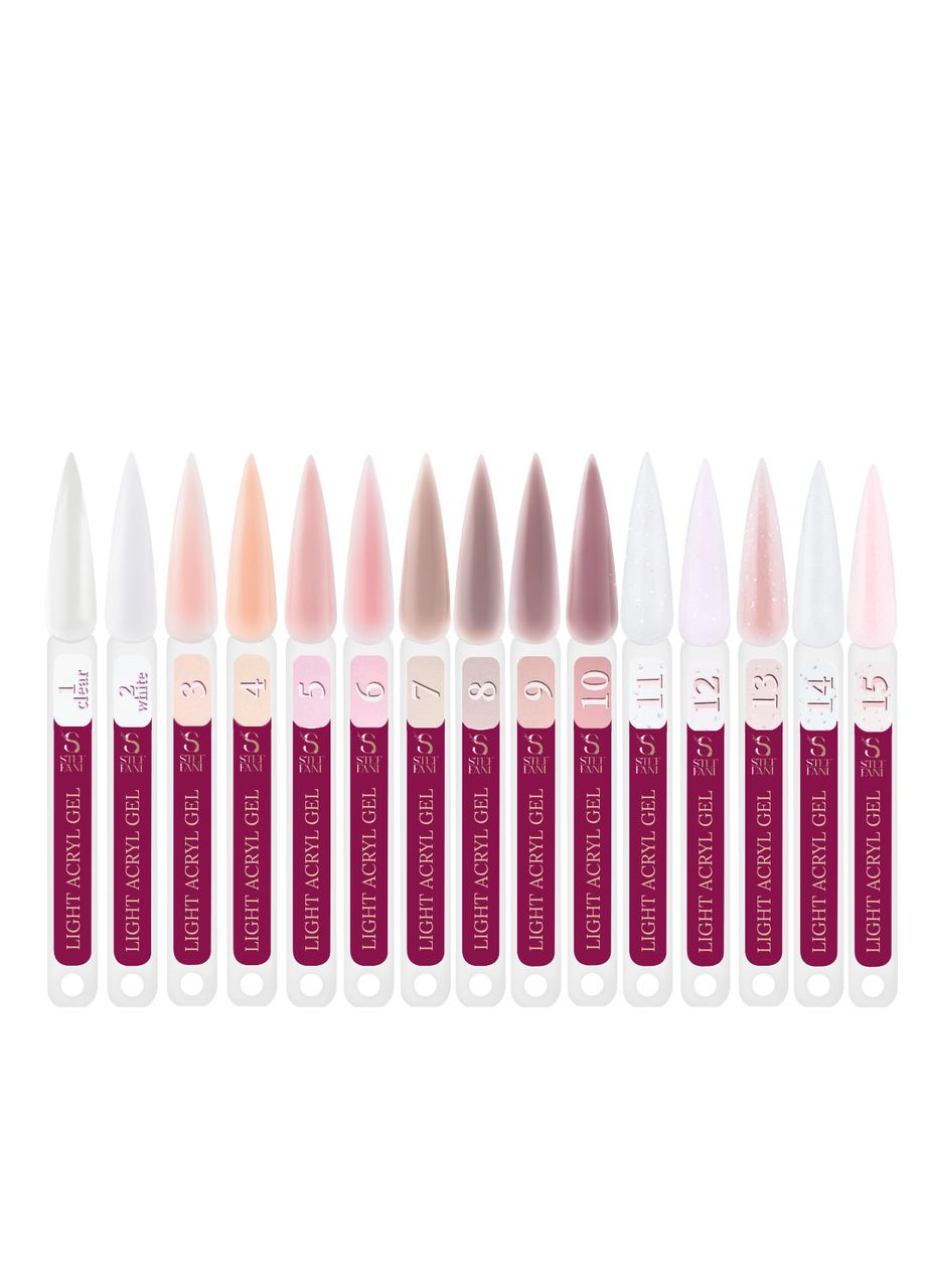 Акригель для нігтів камуфлюючий Light Acryl Gel 10 мл, 11 Молочний з поталі Steffani (334688529)