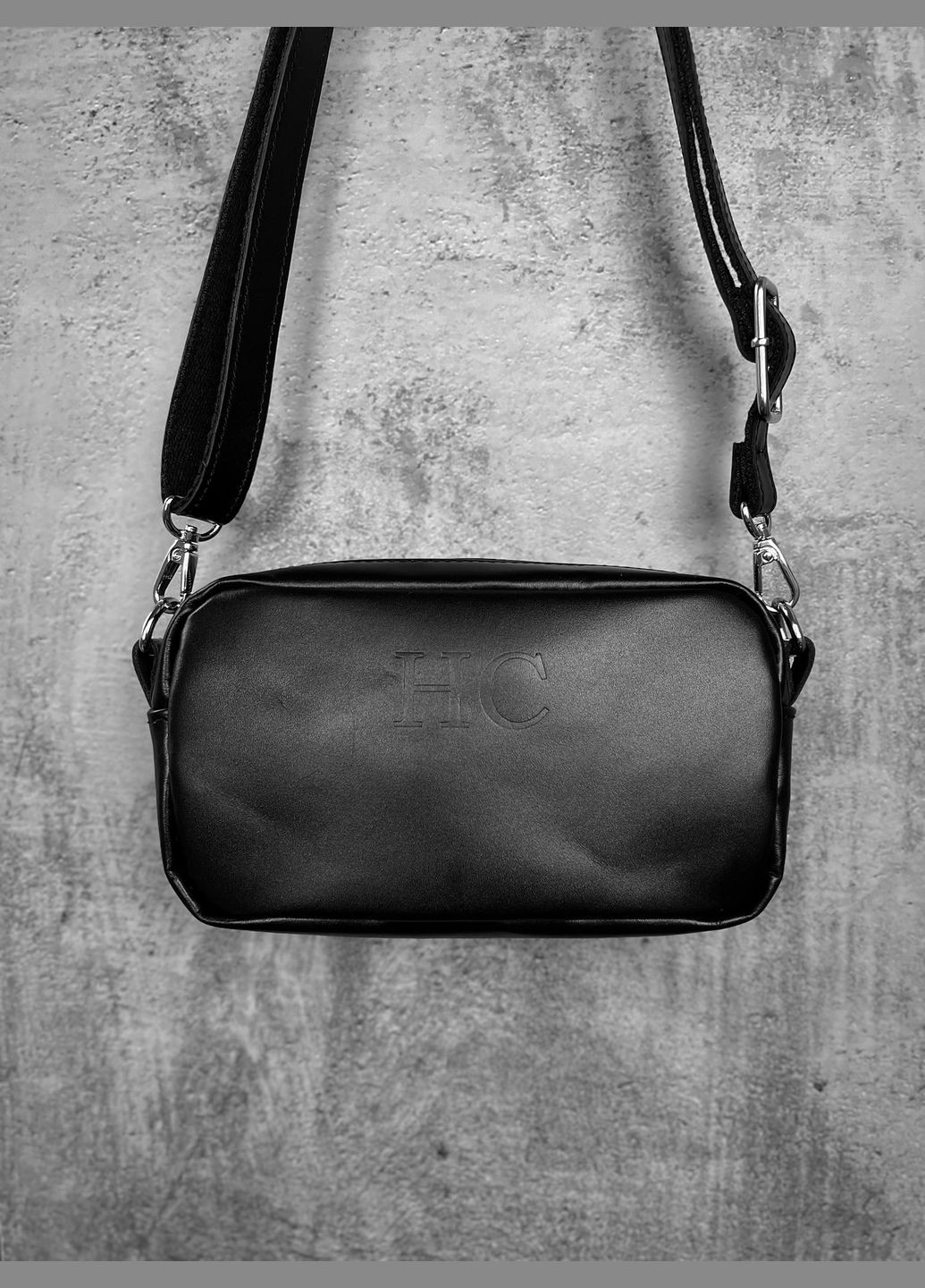 Женская сумка кросс-боди (через плечо) из натуральной кожи размер S, Черный Famk (325488985)