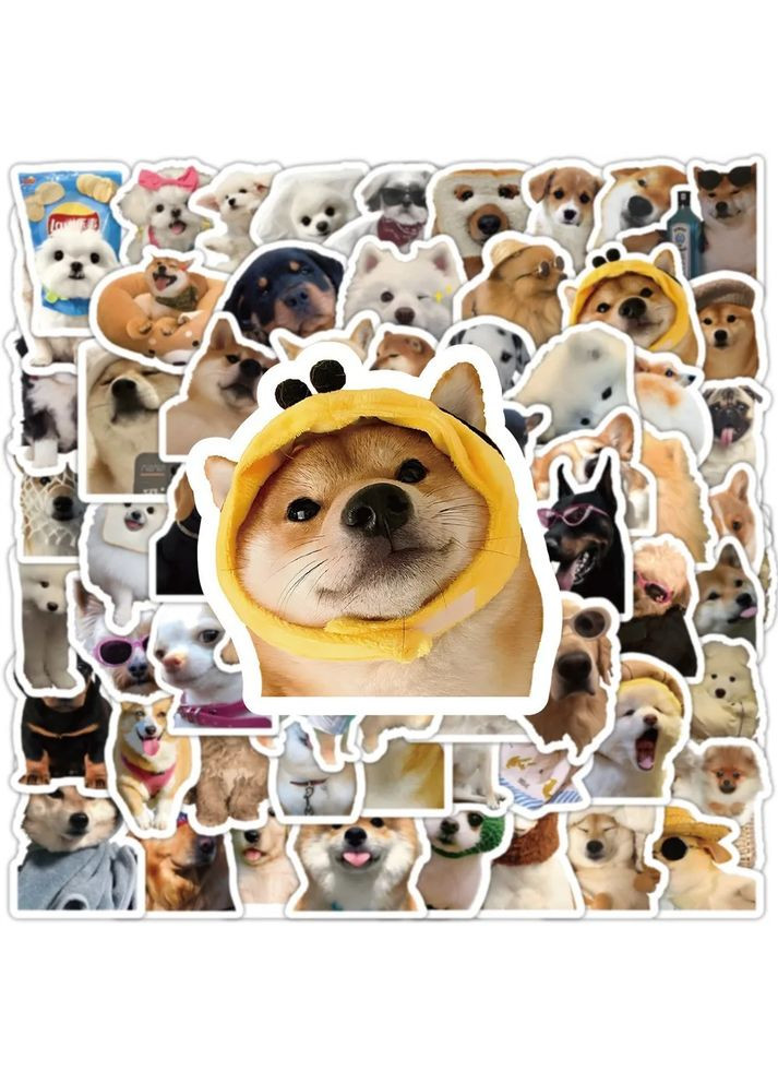 Наклейки на телефон, карту, прикол собаки мем, стикеры для ноутбука, стикербомбинг No Brand (316531175)