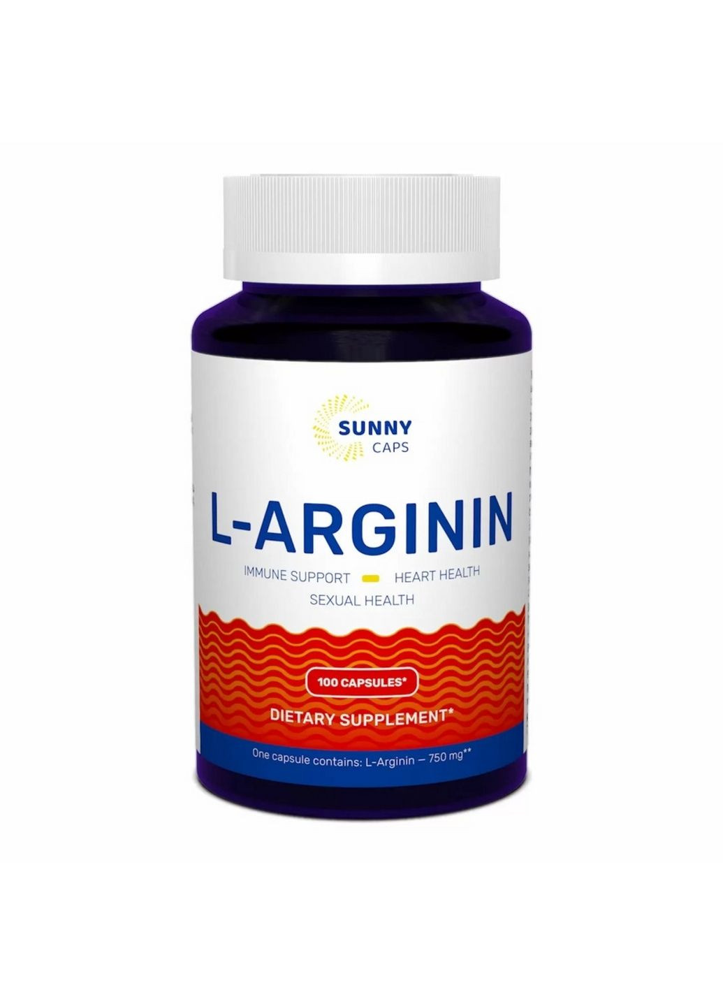 Аминокислота L-Arginine, 100 капсул Sunny Caps (293480698)
