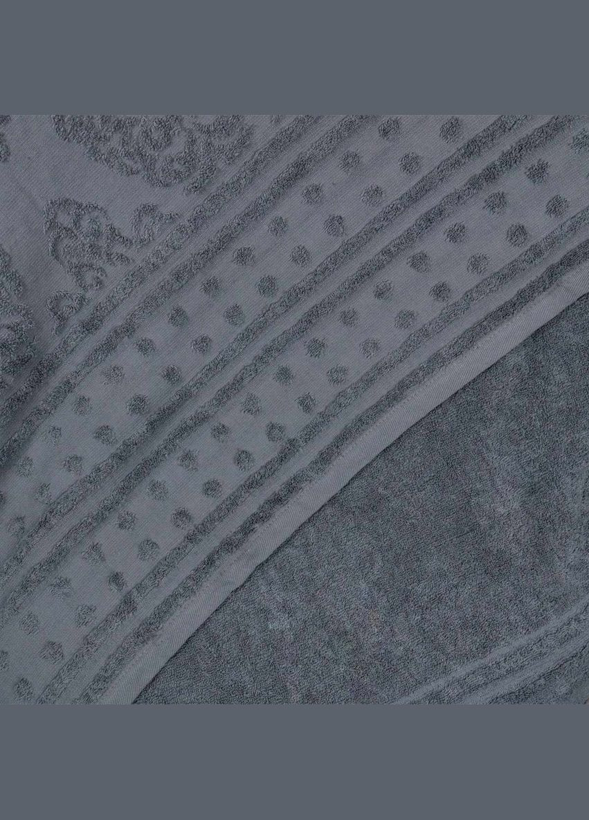 Простыньпокрывало жаккардовое махровое 100% Хлопок 190x200см 400г/м2 (Серый) GM Textile (267145325)